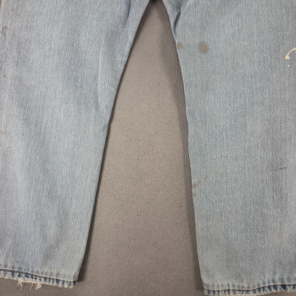 Levis 505 Jeans Mens Blue Light Wash Regular Straight Fits 30x28 - Picture 14 of 16